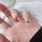 2 Stück Vintage-Titanstahl-Hohlring mit fünfzackigem Stern – Bild 4