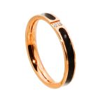 2 Stück modische zwei diamantbesetzte Paarringe aus Titanstahl für Paare