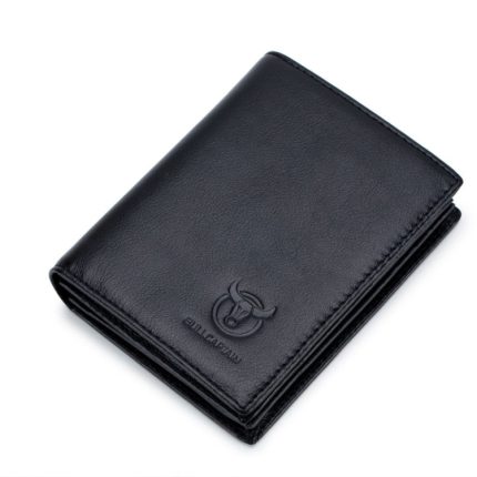 BUFF CAPTAIN 027 Herren Kurze Anti-Diebstahl-Geldbörse aus Leder mit mehreren Karten, Black, Brown, Luxurious Ash, Blue