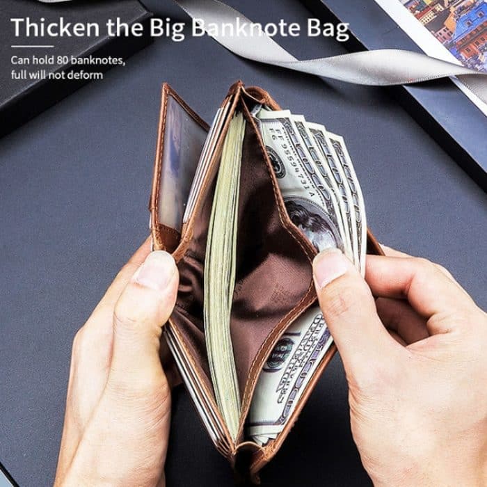 BUFF CAPTAIN 027 Herren Kurze Anti-Diebstahl-Geldbörse aus Leder mit mehreren Karten, Black, Brown, Luxurious Ash, Blue – Bild 6