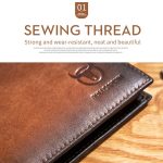 BUFF CAPTAIN 05 Kurze Herren-Geldbörse aus Leder mit Anti-Diebstahl-Bürste und mehreren Kartenbits aus erster Schicht aus weichem Rindsleder, Red, Black, Yellow Brown – Bild 4