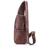 BULL CAPTAIN 019 Retro Herren Leder Umhängetasche Brusttasche aus erster Schicht Rindsleder, Chestnut Brown, Yellow Brown, Gray Brown, Pure Black, Chestnut Brown + Buckle + Bracket, Black + Buckle + Bracket, Yellow + Buckle + Bracket... – Bild 4