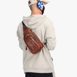 BUFF CAPTAIN 110 Herren-Umhängetasche aus Leder, erstklassige Multifunktions-Brusttasche aus Rindsleder – Bild 6