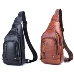 BUFF CAPTAIN 129 Erste-Schicht Rindsleder Männer Weiche Brust Tasche Outdoor Casual Große Kapazität Messenger Tasche – Bild 2