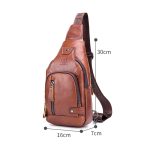 BUFF CAPTAIN 129 Erste-Schicht Rindsleder Männer Weiche Brust Tasche Outdoor Casual Große Kapazität Messenger Tasche – Bild 4