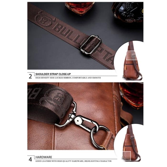 BUFF CAPTAIN 129 Erste-Schicht Rindsleder Männer Weiche Brust Tasche Outdoor Casual Große Kapazität Messenger Tasche – Bild 6