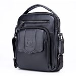 BUFF CAPTAIN 777 Herren Leder Umhängetasche Erste-Schicht Rindsleder Retro Große Kapazität Satchel