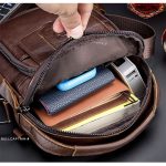 BUFF CAPTAIN 777 Herren Leder Umhängetasche Erste-Schicht Rindsleder Retro Große Kapazität Satchel – Bild 4