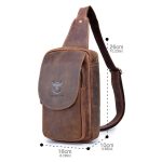 BUFF CAPTAIN 133 Herren Leder Retro Umhängetasche Diagonale Ledertasche, 133 – Bild 3