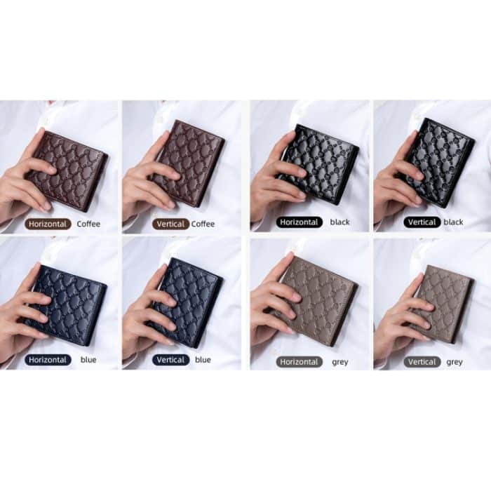 BUFF CAPTAIN 0204 Herren-Geldbörse aus Leder, horizontal und vertikal, erste Schicht, Rindsleder, Diebstahlschutz, Bürstenkartenklemme, Classic Coffee (Horizontal), Cool Blue (Horizontal), Luxury Gray (Horizontal), Wisdom Black (Horizontal)... – Bild 2