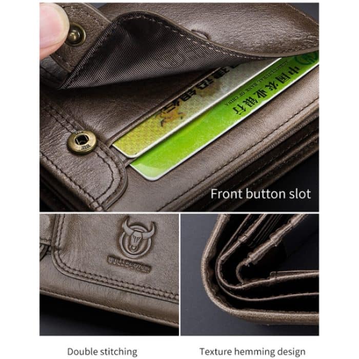 BUFF CAPTAIN 037 Herren-Geldbörse aus erstklassigem Rindsleder, multifunktionale Geldbörse für Führerschein-Münzen – Bild 6