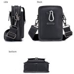 BUFF CAPTAIN 075 Herren Gürtel Handy Gürteltasche Erste Schicht Rindsleder Multifunktions-Diagonaltasche – Bild 7