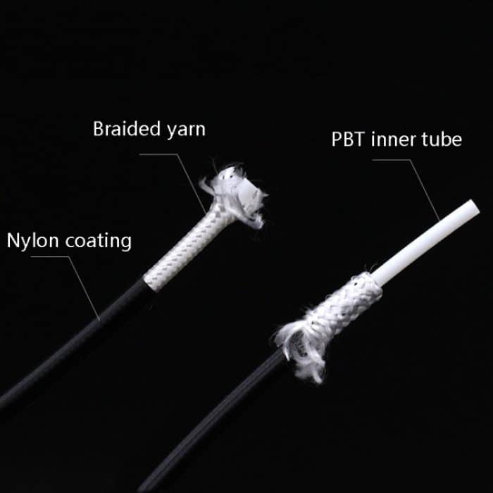 TRLREQ Mountainbike-Bremsschlauch, 5 mm, Hydrauliköl, Scheibenölbremsen, geflochtener Schlauch, Länge:, 3 PCS 1m (Black), 3m (Black), 3 PCS 1m (Blue), 3m  (Blue), 3 PCS 1m (Green), 3m (Green), 3 PCS 1m (White), 3m (White) – Bild 4