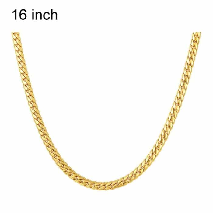 2 Stück 5 mm seitlich vergoldete Halskette, Modeschmuck, Spezifikation: – Bild 1