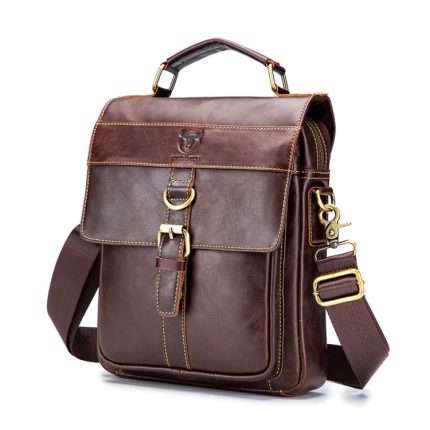 BUFF CAPTAIN 302 First-Layer Rindsleder Herren Casual Umhängetasche Leder Retro Aktentasche
