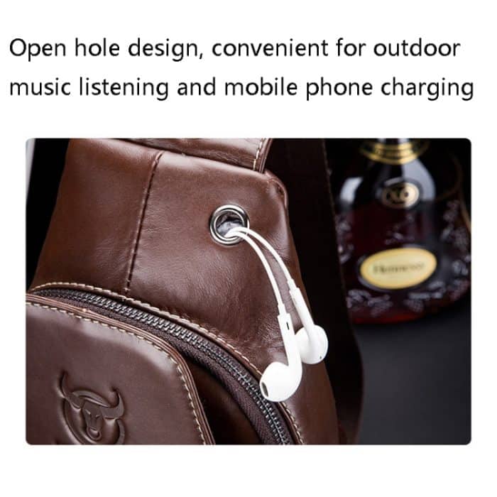 BUFF CAPTAIN 087 Herren-Umhängetasche aus Leder, erstklassige Sport-Brusttasche aus Rindsleder – Bild 5