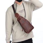 BUFF CAPTAIN 087 Herren-Umhängetasche aus Leder, erstklassige Sport-Brusttasche aus Rindsleder – Bild 6