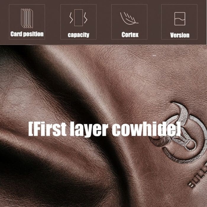 BULL CAPTAIN 028 Herren-Geldbörse aus Leder mit langer Schnalle, Retro-Multifunktions-Geldbörse aus Rindsleder – Bild 7