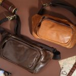 6364 Männer Casual Messenger Brusttasche Retro Leder Multifunktionale Taille Tasche, 6364 Cofffee, 6364 Brown – Bild 2
