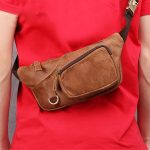 6467 Männer Multifunktionale Leder Taille Tasche Outdoor Sport Diagonal Brust Tasche, 6467 – Bild 5