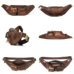 6375 Männer Casual Brusttasche Leder Umhängetasche Handy Taille Tasche – Bild 6