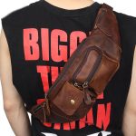 6375 Männer Casual Brusttasche Leder Umhängetasche Handy Taille Tasche – Bild 4