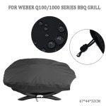 Outdoor Camping Gartenofen Abdeckung Staub- und wasserdichte Abdeckung für Weber 7100 / Q100 / Q1000, 67.1x44x32cm – Bild 3