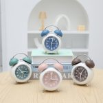 Schlafzimmer Desktop Metall Digital Mechanische Wecker Wohnzimmer Stille Uhr Mit Nachtlicht, Green, Blue, Coffee Color, Pink – Bild 2