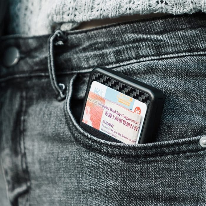 Neu Bringen Carbon Fiber Metall Karte Halter Männliche Persönlichkeit Karte Halter Anti-Diebstahl RFID Ultra-Dünne Kleine Karte Box, RFID Card Box – Bild 7