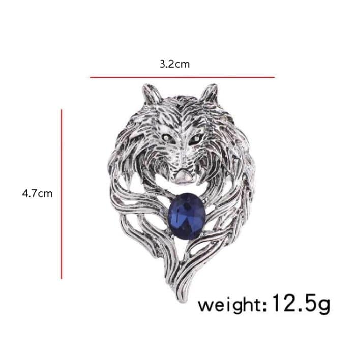 3 PCS Retro Wolf Kopf Broschen Kreative Persönlichkeit Tier Pin Männer Anzüge Mantel Abzeichen Zubehör – Bild 2