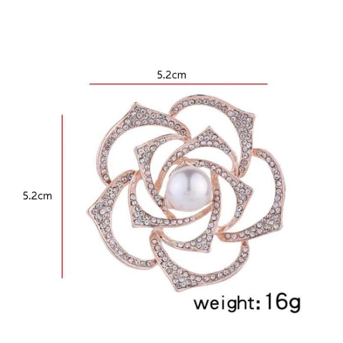 2 Stück Diamanten Bergtee Blumenbrosche Perlennadel Einfache Anzüge Cheongsam Zubehör – Bild 3