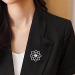 2 Stück Legierungs-Diamant-Broschen mit doppelter Blume, temperamentvolle wilde Kleidungsnadel – Bild 7