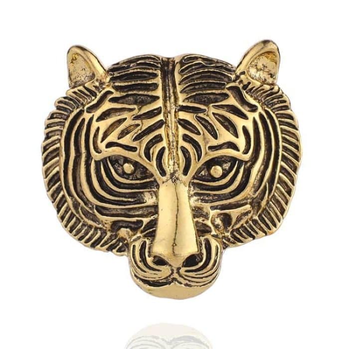 TBD0590353401A.jpg 3 PCS Persönlichkeit Tiger Kopf Brosche Männer Anzug Pin Vintage Abzeichen Kragen Pin – Bild 1