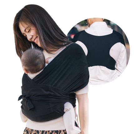 Babytrage, doppelte Schulter, vorne haltende Babytrage, tragbare Baby-X-Tragetasche, Größe:, M (Black), L (Black), M (Gray), L (Gray)