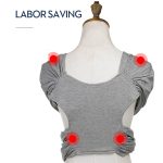 Babytrage, doppelte Schulter, vorne haltende Babytrage, tragbare Baby-X-Tragetasche, Größe:, M (Black), L (Black), M (Gray), L (Gray) – Bild 4