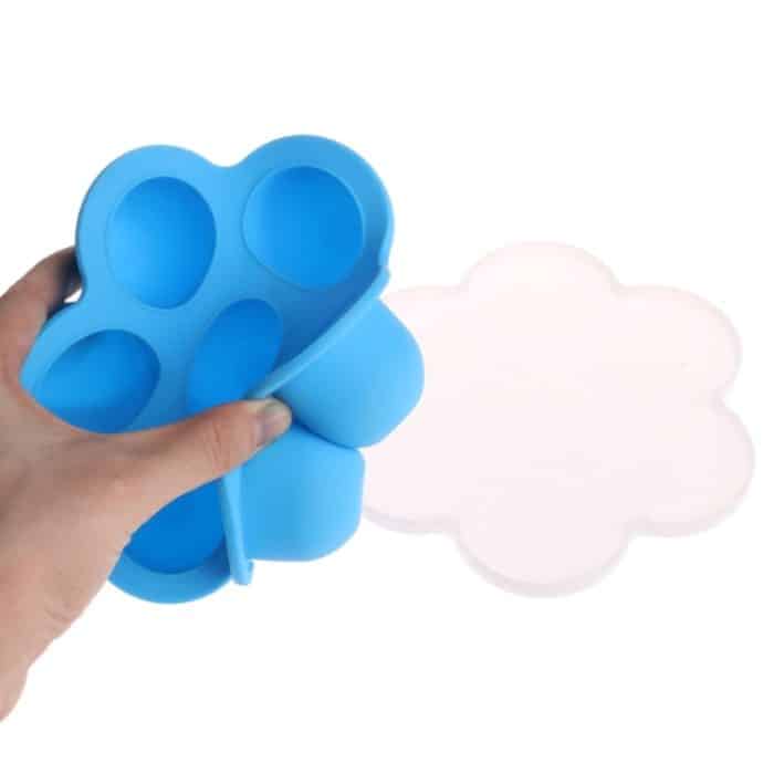 2 Stück 7 Gitter Babynahrungsbehälter Säugling Obst Muttermilch Aufbewahrungsbox Gefrierschrank Fach Crisper – Bild 3