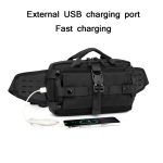 Ozuko 9450 Herren wasserdichte Gürteltasche Sport Trend Schulter Messenger Bag – Bild 3