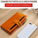 Damen-Geldbörse aus Leder mit mehreren Kartenfächern, Retro-Geldbörse aus Ölwachs-Leder, lange RFID-Anti-Diebstahl-Bürstenkupplung – Bild 7