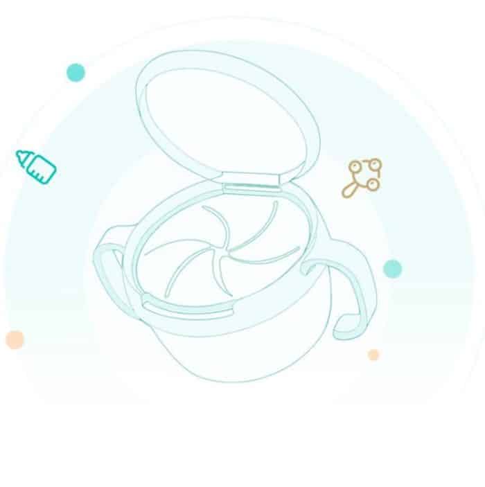 Baby Snacks Schüssel Kinder Kinder Lebensmittel Lagerung Gerichte Anti Spill 360 Drehen Baby Feste Fütterung Platte Geschirr Baby Fütterung Zeug – Bild 7