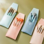 8-in-1 Mini-Make-up-Pinsel-Set mit Holzgriff, tragbarer loser Puderpinsel – Bild 7