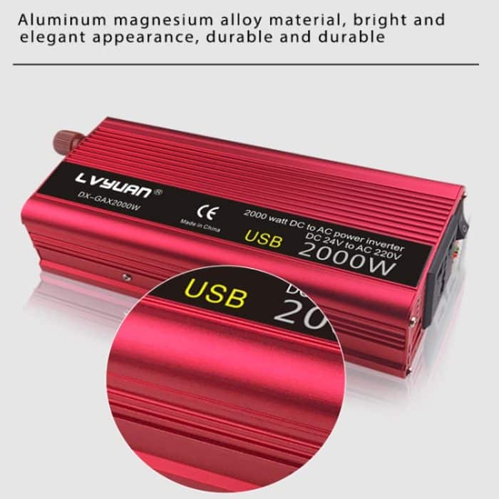 LVYUAN Auto-Wechselrichter Dual-USB-Stromrichter, 12V to 220V 1500W, 24V to 220V 1500W, 12V to 220V 1500W UK Plug, 12V to 220V 1500W AU Plug, 12V to 110V 1500W US Plug, 12V to 220V 2000W, 24V to 220V 2000W, 12V to 220V 2000W UK Plug... – Bild 6