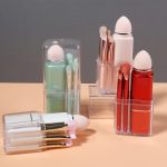 8-in-1 quadratischer Make-up-Pinsel, Mini, tragbar, einziehbar, Rougepinsel, Lidschattenpinsel, Make-up-Set für Anfänger – Bild 2