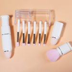8-in-1 quadratischer Make-up-Pinsel, Mini, tragbar, einziehbar, Rougepinsel, Lidschattenpinsel, Make-up-Set für Anfänger – Bild 3