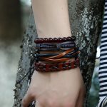 2 Sätze TZ037 4 in 1 Retro DIY-Lederarmband – Bild 5