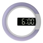 LED-Spiegel-Hohlwanduhr, 7-Farben-Schalter, elektronische Digitalanzeige-Wanduhr, Hollow Wall Clock