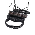 2 Stück TZ486 Persönlichkeit Retro gewebtes Leder DIY Kombinationsarmband – Bild 3