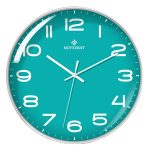 MOVEBEST 12 Zoll Wohnzimmer-Wanduhr Simple Home Kunststoffuhr, Stil:, G2001 Green Surface White Frame, G2001 Black Surface Black Frame, G2001 White Surface White Frame, G2001 White Surface Black Frame, G2001-L White Surface White Frame...
