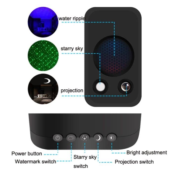 C211 Sternprojektorlampe USB-Nachttisch-Atmosphärenlicht – Bild 4