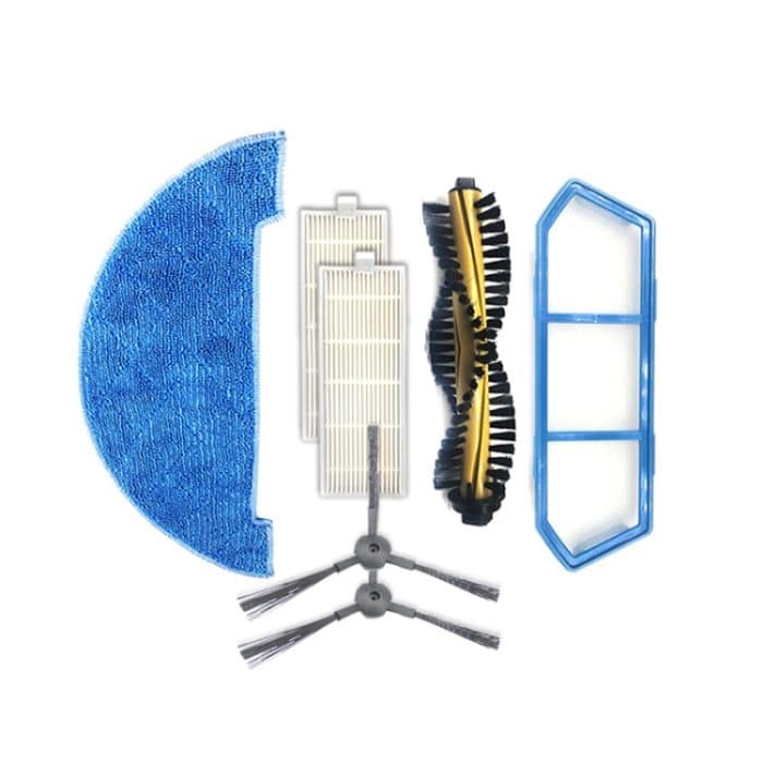 TBD0601929801.jpg Kehrmaschinenzubehör für Ilife A4, 1 Set, 3 PCS Side Brush, 3 PCS Rag, 5 PCS Filter, 2 PCS Primary Filter, Main Brush – Bild 1