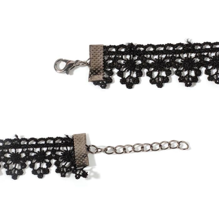 Gothic-Lolita-Vintage-Halskette mit Fransen und Spitze, Stil: – Bild 3